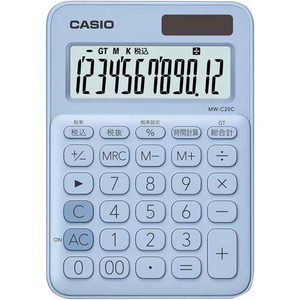 カラフル電卓ＭＷ－Ｃ２０Ｃ－ＬＢ　ライトブルー