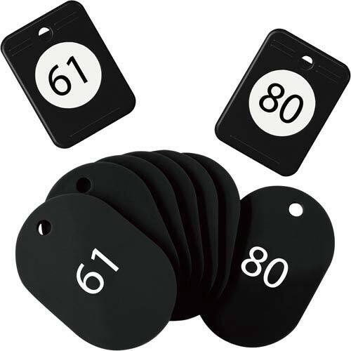 クロークチケット　６１－８０　黒