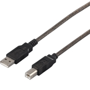 ＵＳＢ２．０ケーブル（Ａ　ｔｏ　Ｂ）　３ｍ　ブラックスケルトン　ＢＳＵＡＢ２３０ＢＳ　■お取り寄せ品