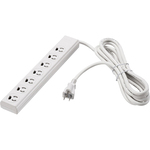 ３ピン式電源タップ　７個口　３ｍ　ホワイト　変換アダプター付　ＢＴＭＫＬ３７３０ＷＨ　■お取り寄せ品
