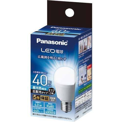 ＬＥＤ一般形電球　広配光Ｅ１７　４０Ｗ昼光色&times;３