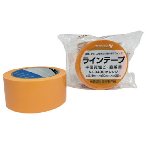 ラインテープＮｏ．３４０Ｇ　オレンジ　１巻&times;４