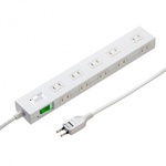 雷ガードタップ（１０個口・５ｍ・ホワイト）　ＴＡＰ－ＳＰ２１１０Ｎ－５Ｗ　■お取り寄せ品