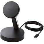 ワイヤレス充電器／マグネット内蔵／７．５Ｗ／スタンドタイプ／１．５ｍ／ブラック　■お取り寄せ品