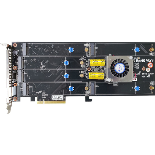 Ｔｒｉモード対応ＲＡＩＤカード　ＮＶＭｅ　Ｍ．２　ＳＳＤ　ｘ　６本　ＡＲＣ－１６８６－６ＮＯＤ　■お取り寄せ品