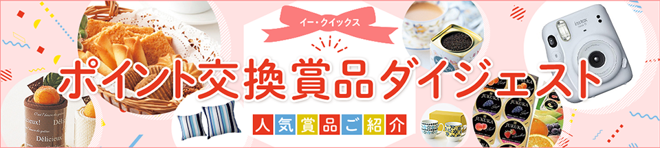 イー・クイックス ポイント交換賞品ダイジェスト 人気賞品ご紹介