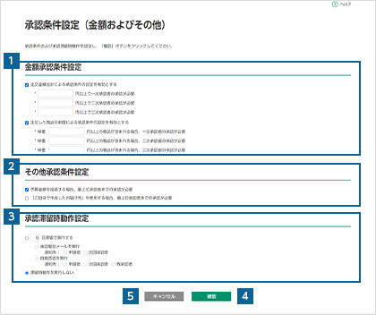 承認条件を設定する(管理メニュー)
