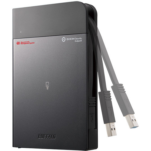 バッファロー HD-PZN1.0U3-S ICカード対応 耐衝撃 ポータブルHDD 1TB シルバー 目安在庫=△ バッファロー｜BUFFALO ICカード対応 MILスペック 耐衝撃ボディー防雨