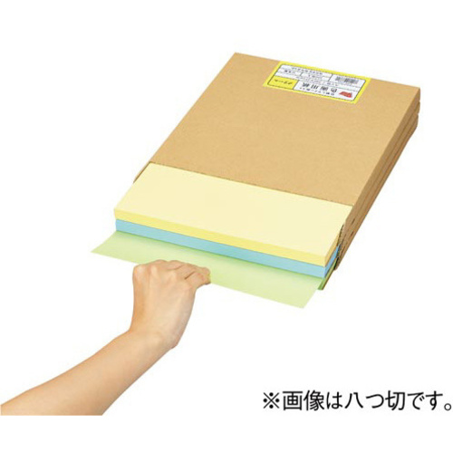カウネット 収納しやすい箱入り色画用紙 四つ切 緑 100枚 4260－1418