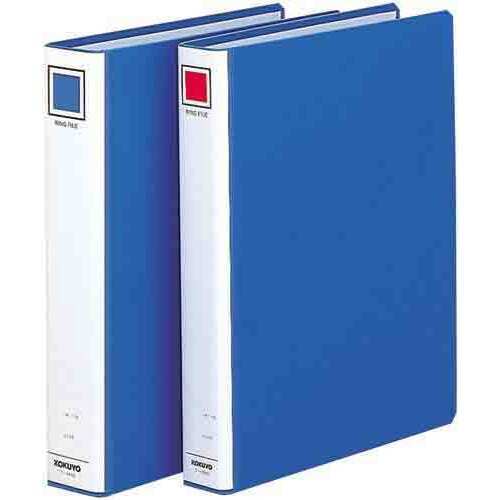 コクヨ 4穴リングファイル 青 A4縦 背幅45mm 4冊 フ－434NB×4