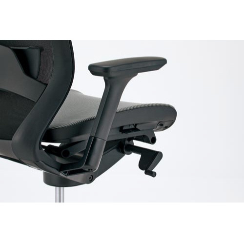R．F．ヤマカワ T50Airチェア 肘・ランバー付 ブラック CHXRF6100AZ2D6B