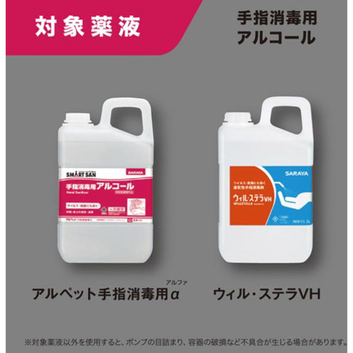 SMART SAN 手指消毒用アルコール ポンプ付き 10個セット サラヤ